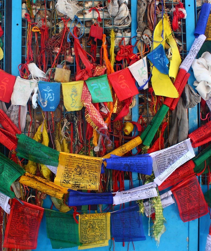 Prayer flags- Tomang Buddhist Monastery in Bir Billing