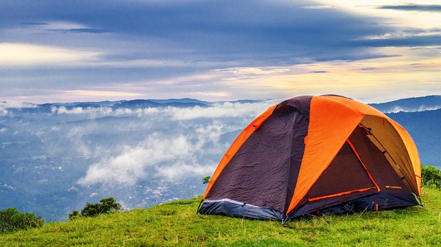 Serene camping view in Bir Billing