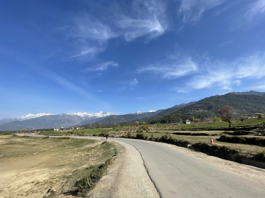 Landing site in Bir - used by paragliding pilots is also a famous sunset point